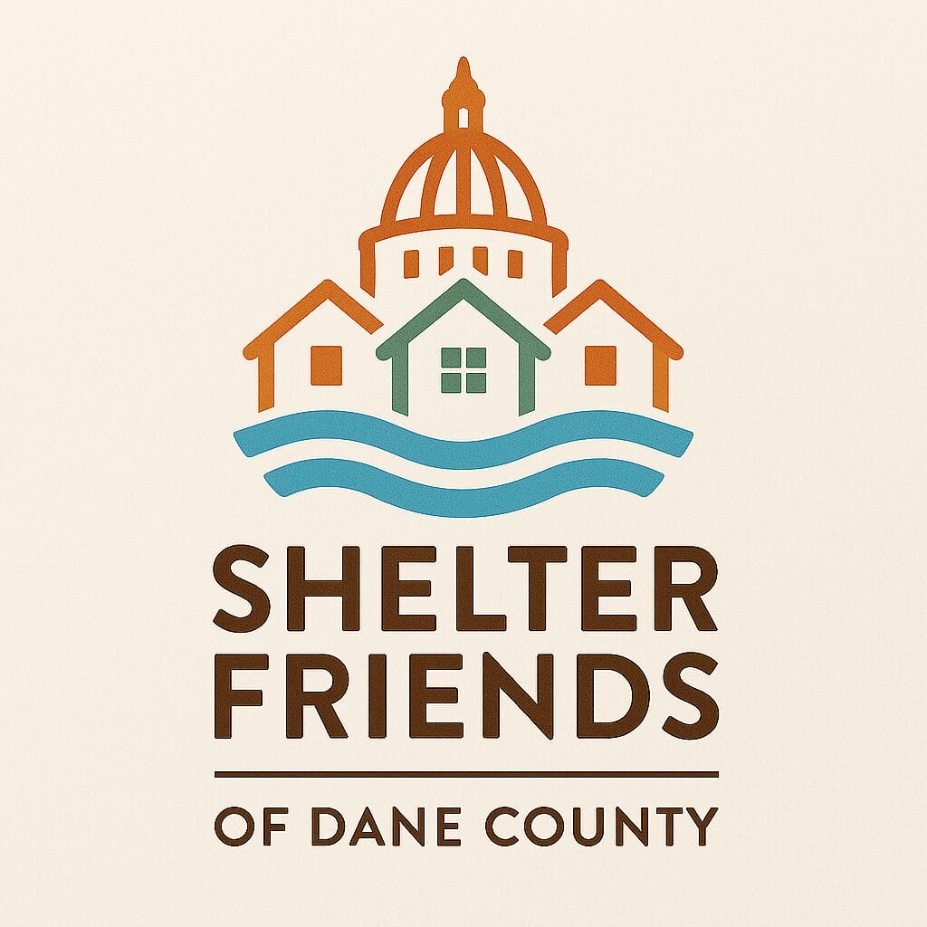 Shelter Friends of Dane County, Inc. Reverse Logo